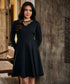 Scallop Detailed Net Attached Skater Dress